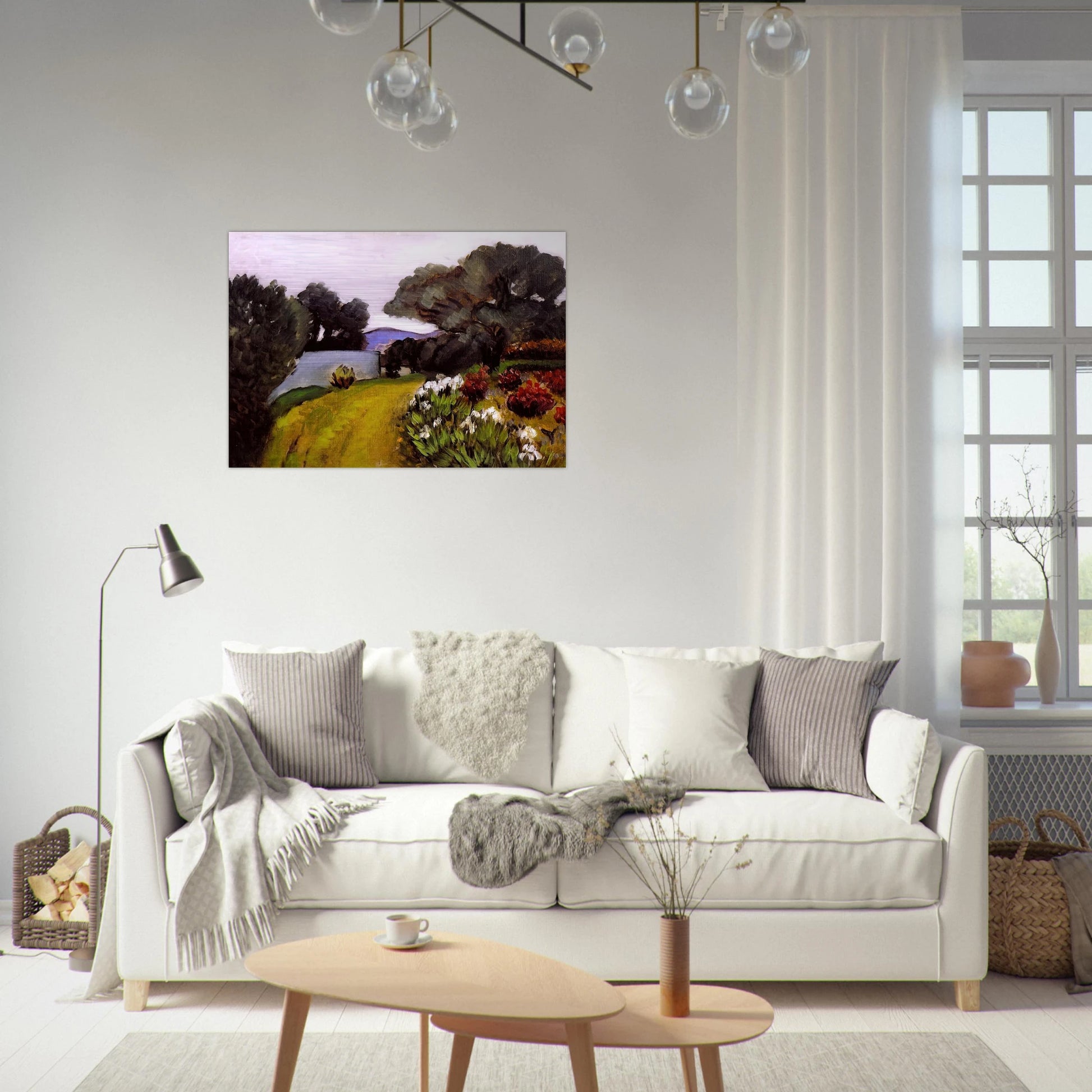 IN THE NICE COUNTRYSIDE GARDEN OF IRISES 1919 - Henri Matisse Brushed Aluminum Print - 70x100 cm / 28x40 inches | Henri Matisse Aluminum Print | Henri Matisse Prints