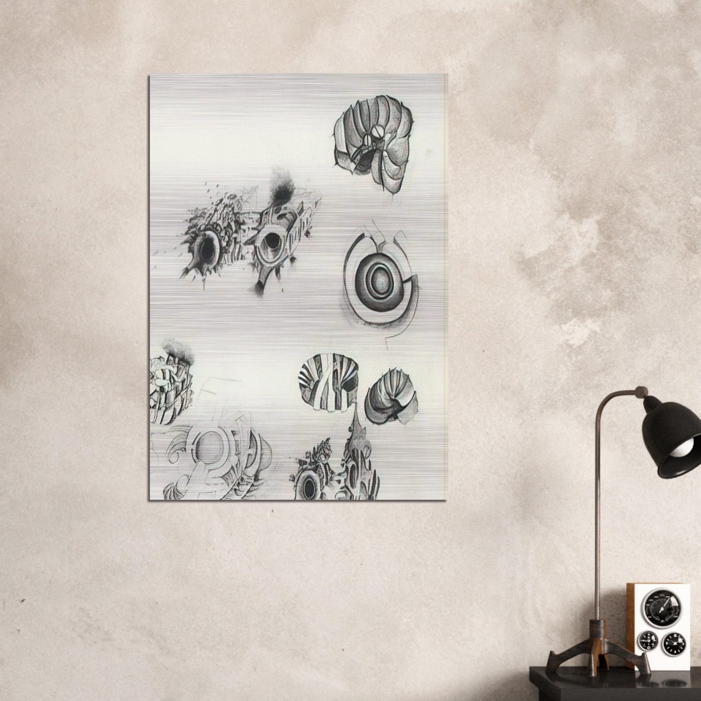 UNTITLED 1961 1 - Lee Bontecou Brushed Aluminum Print - 70x100 cm / 28x40 inches | Lee Bontecou Aluminum Print | Lee Bontecou Prints