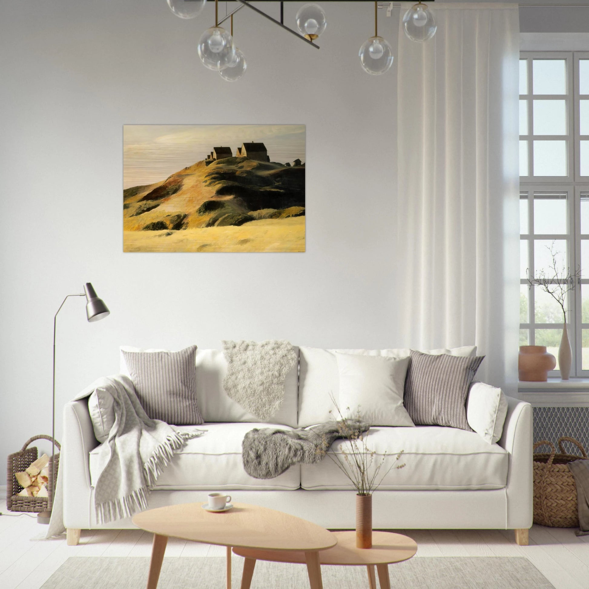 Corn Hill - Edward Hopper Brushed Aluminum Print - 70x100 cm / 28x40 inches | Edward Hopper Aluminum Print | Edward Hopper Prints