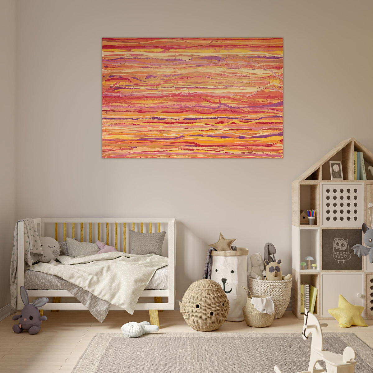 All Over Pour Painting - 1969 - Ronnie Landfield Art Prints - 100x150 cm / 40x60″ inches | Ronnie Landfield Poster | Ronnie Landfield Prints