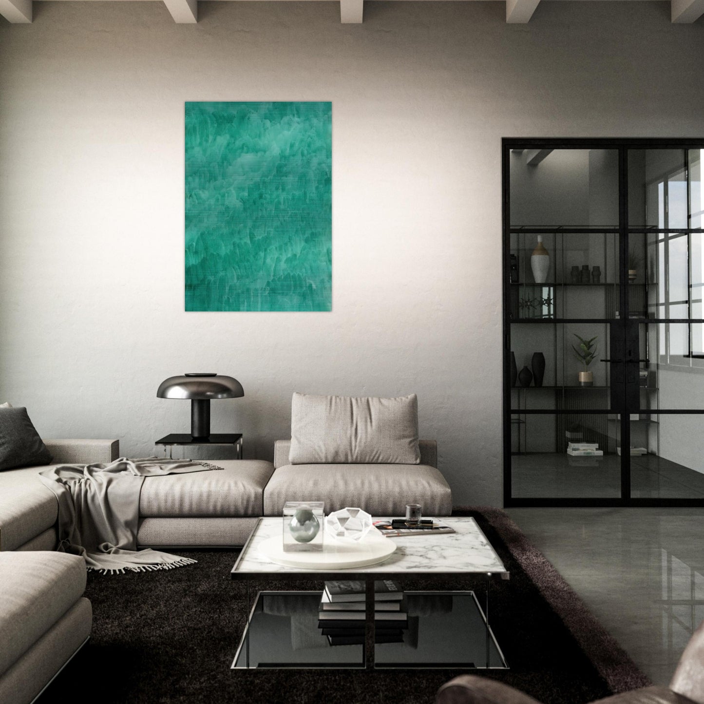 Viridian - Marcia Hafif Brushed Aluminum Print - 70x100 cm / 28x40 inches | Marcia Hafif Aluminum Print | Marcia Hafif Prints