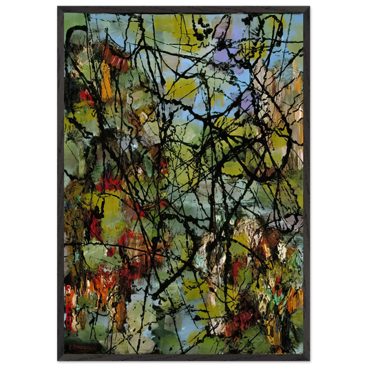 At the Chateau dArgol - Marcel Barbeau 70x100 cm / 28x40 inches Framed Art Print – Black Wooden Frame
