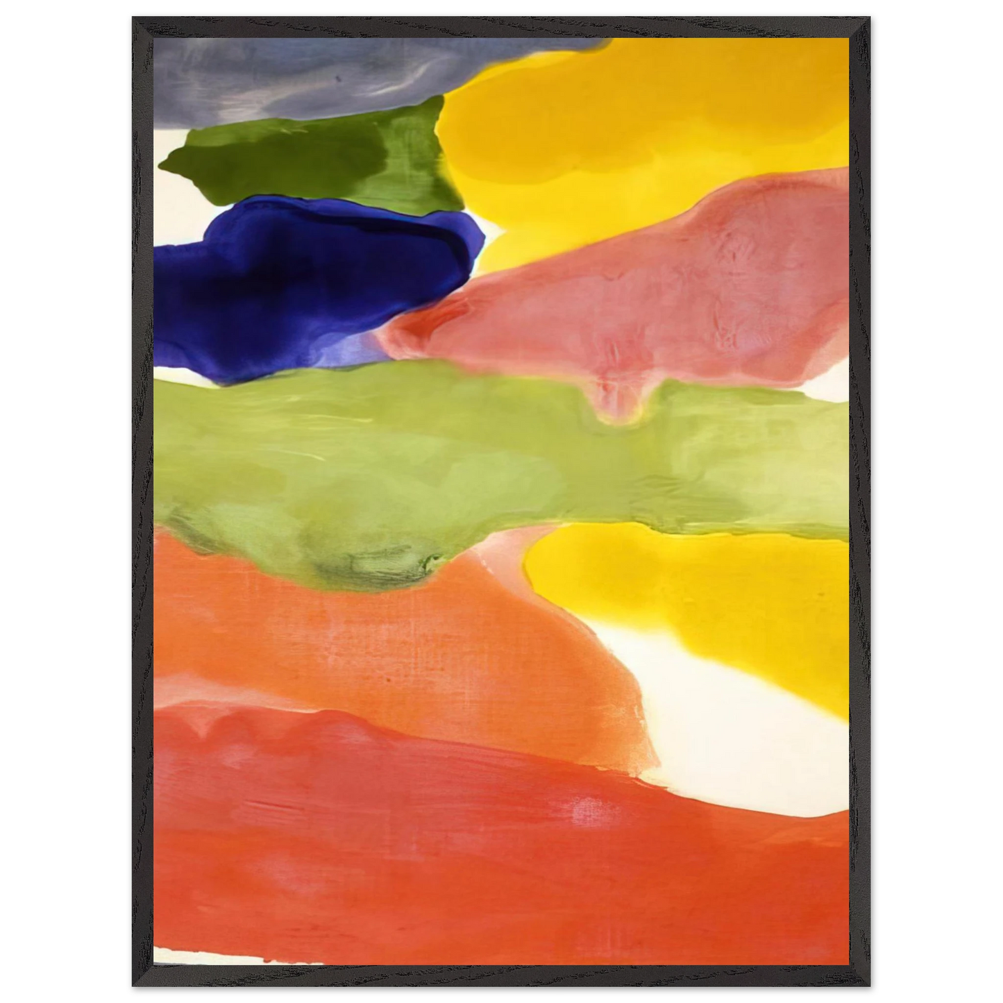 Helen Frankenthaler - Tutti-Fruitti - 1966 Wall art - 30x40 cm / 12x16 inches - Premium Wooden Framed Poster With Fine Art Paper-canvas - White frame