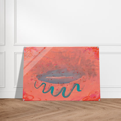 Untitled Lips with Turquoise - 1984 - Paul Thek Acrylic Print - 70x100 cm / 28x40″ inches