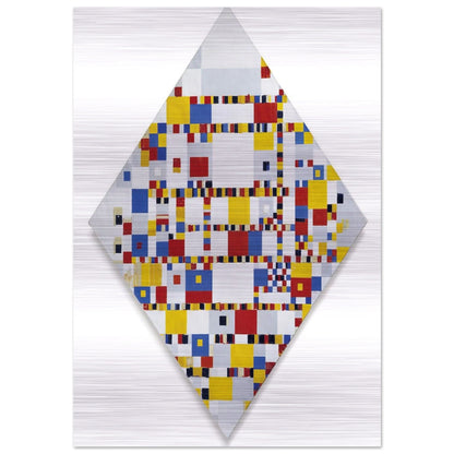 Victory Boogie Woogie - Piet Mondrian Brushed Aluminum Print - 70x100 cm / 28x40 inches | Piet Mondrian Aluminum Print | Piet Mondrian Prints