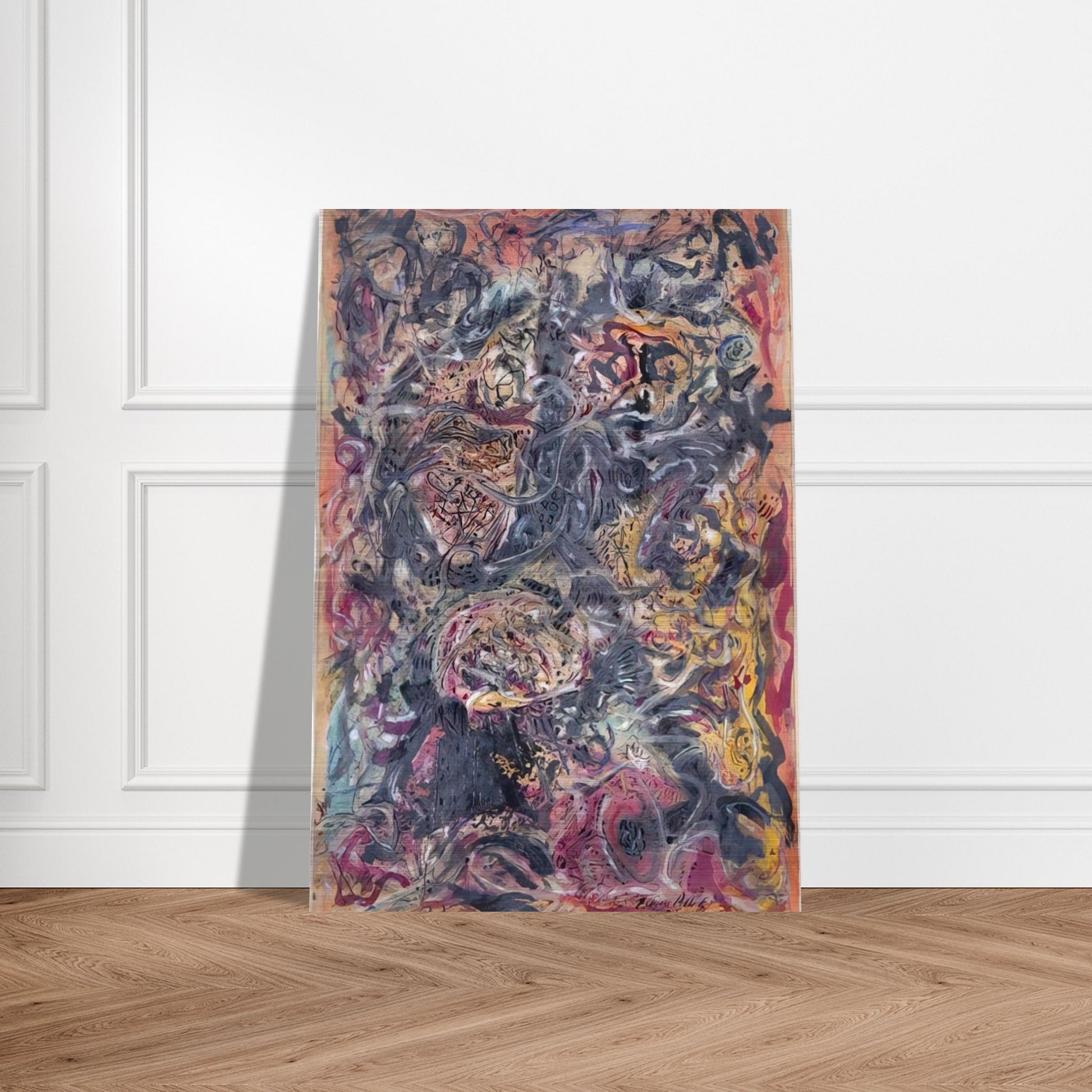 PATTERN - Jackson Pollock Brushed Aluminum Print - 70x100 cm / 28x40 inches | Jackson Pollock Aluminum Print | Jackson Pollock Prints