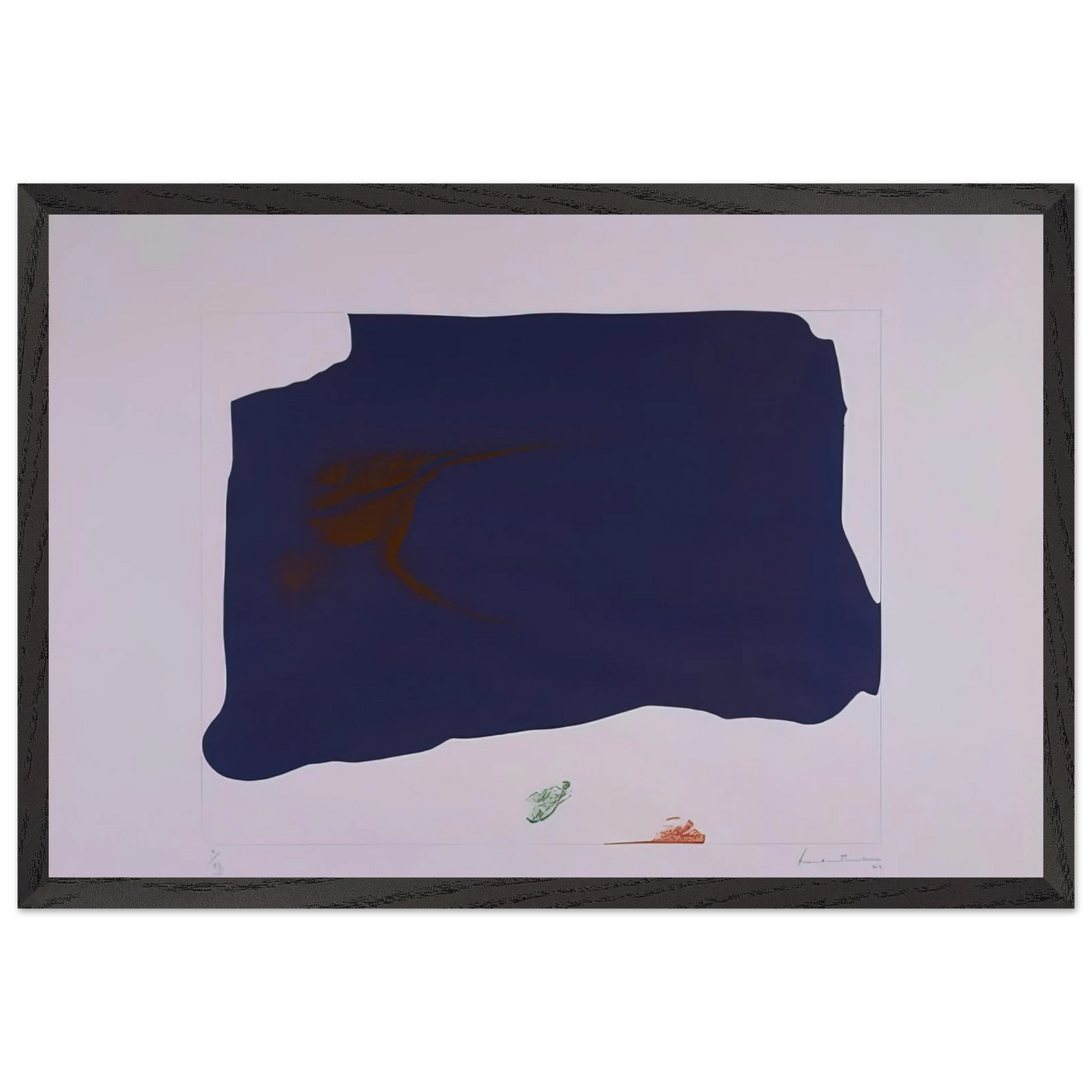 Helen Frankenthaler - Variation II on Mauve Corner - 1969 Wall art - 20x25 cm / 8x10 inches - Fine Art Poster-canvas - -