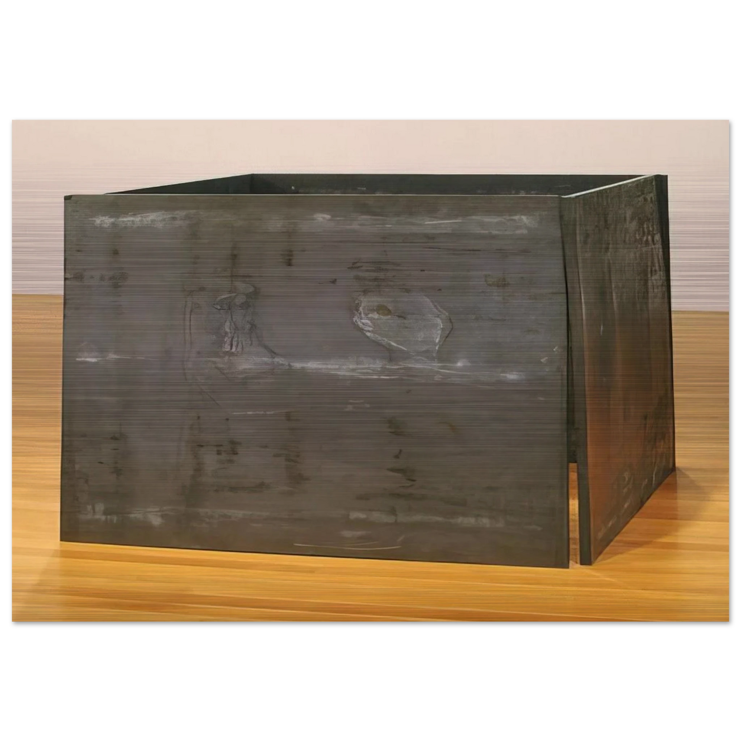 ONE TON PROP HOUSE OF CARDS 1969 - Richard Serra Brushed Aluminum Print - 70x100 cm / 28x40 inches | Richard Serra Aluminum Print | Richard Serra Prints