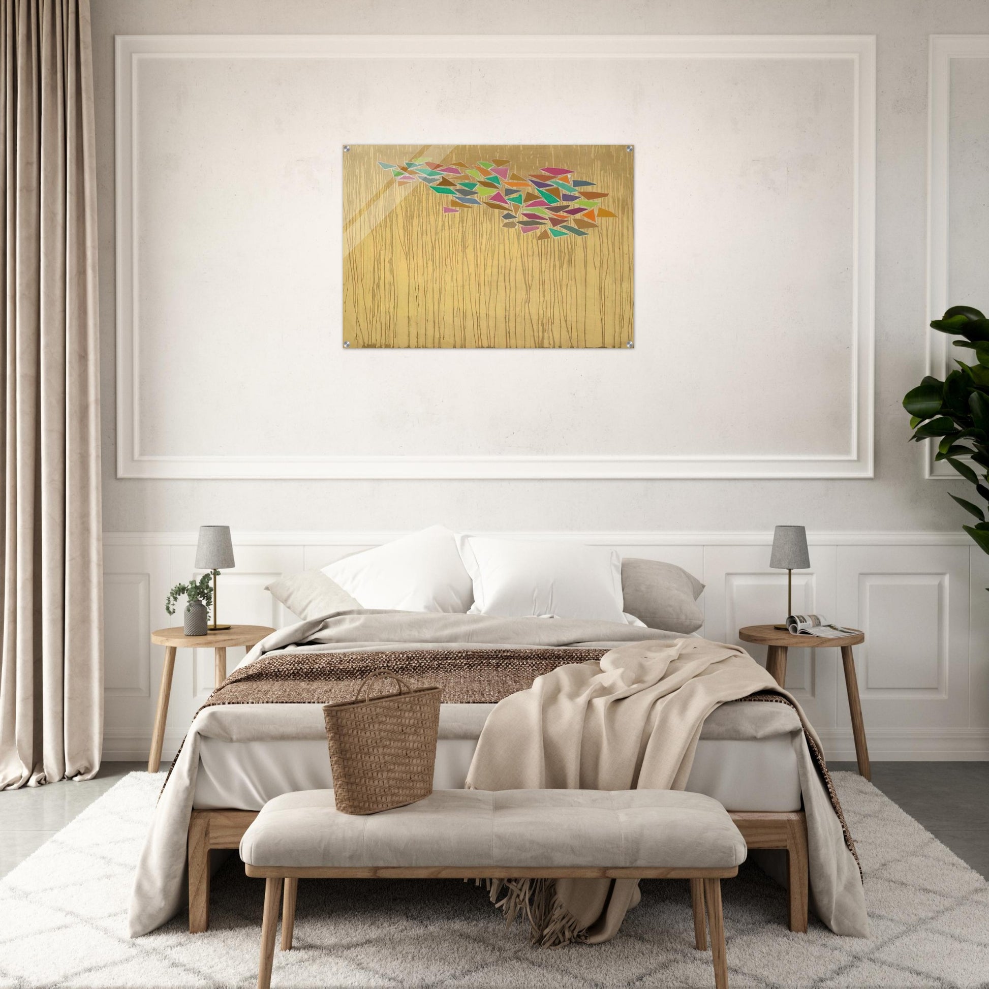 Colors on Tan - 1975 - Robert Goodnough Acrylic Print - 70x100 cm / 28x40″ inches