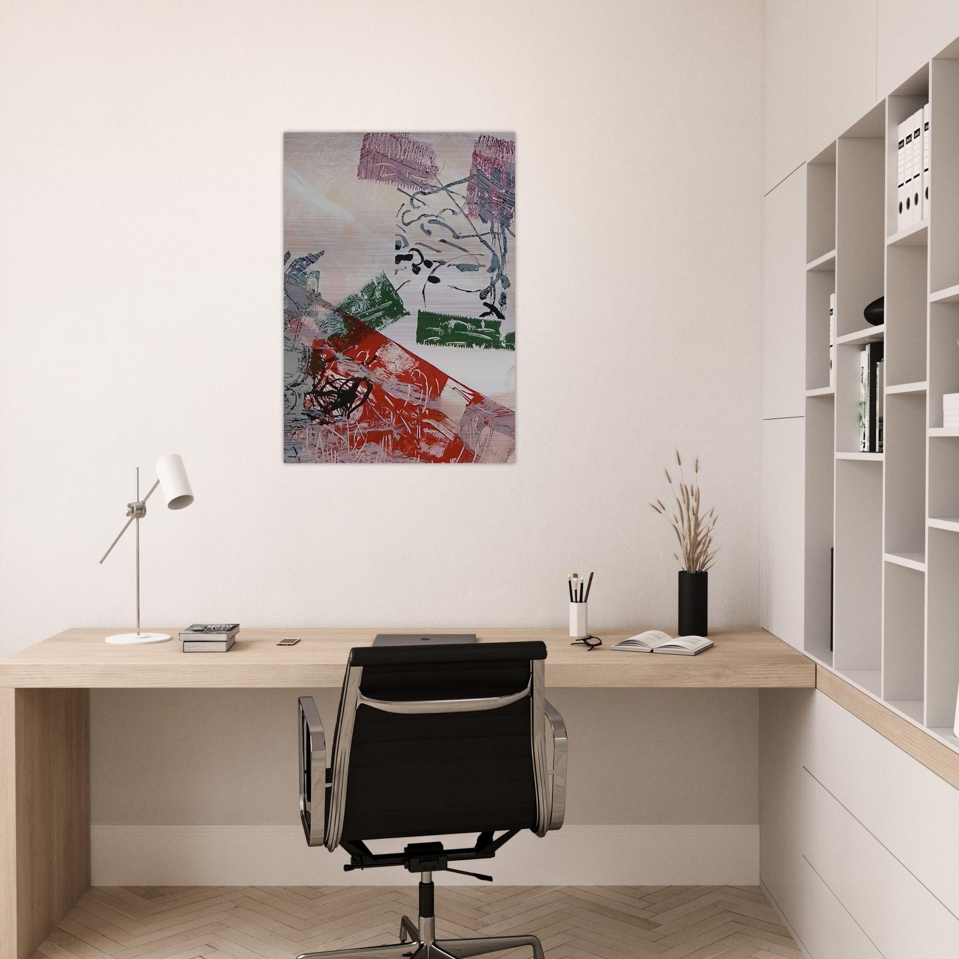 Lithograph 1968 - Jean-Paul Riopelle Brushed Aluminum Print - 70x100 cm / 28x40 inches | Jean-Paul Riopelle Aluminum Print | Jean-Paul Riopelle Prints