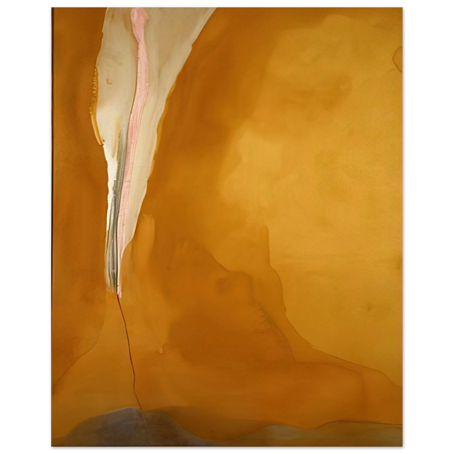 Helen Frankenthaler - Coral Wedge - 1972 Wall art - 70x70 cm / 28x28 inches - Premium Wooden Framed Poster With Fine Art Paper-canvas - Black frame