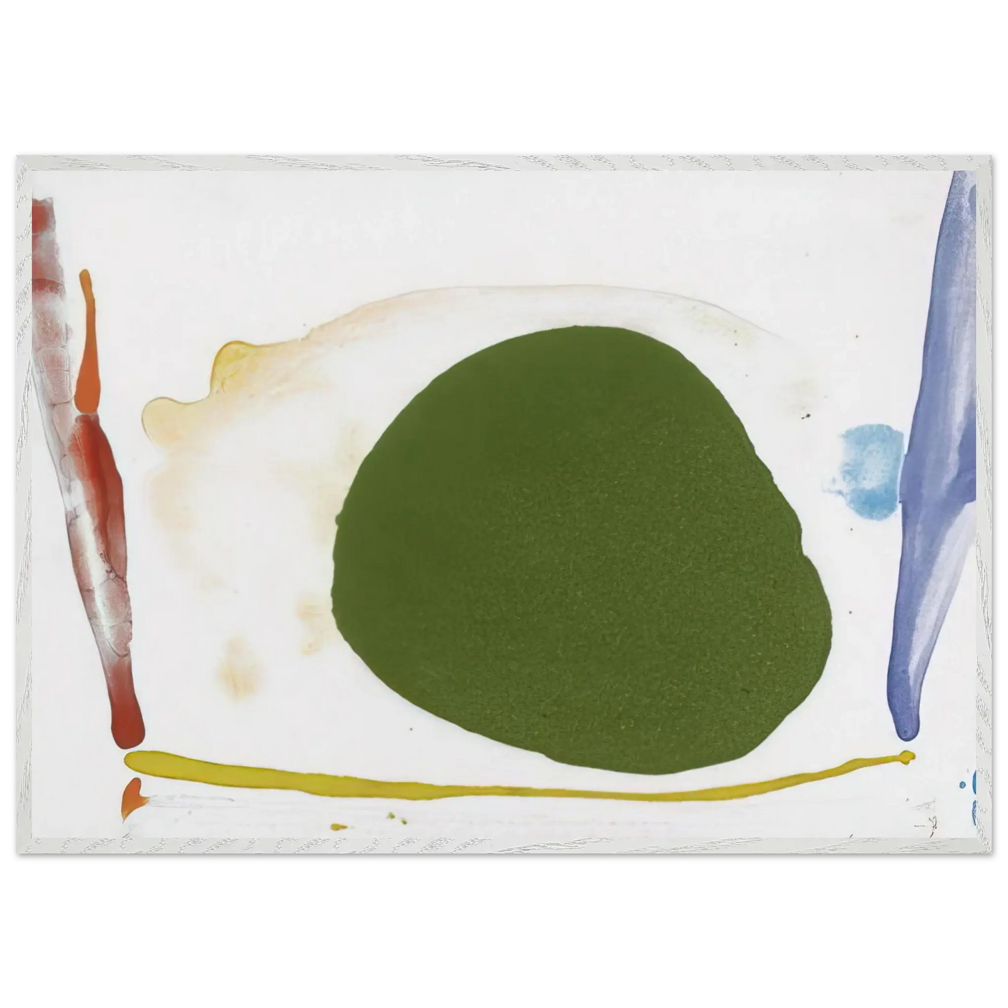 Helen Frankenthaler - Thanksgiving Day - 1973 Wall art - 45x60 cm / 18x24 Inches - Premium Wooden Framed Poster With Fine Art Paper - White frame