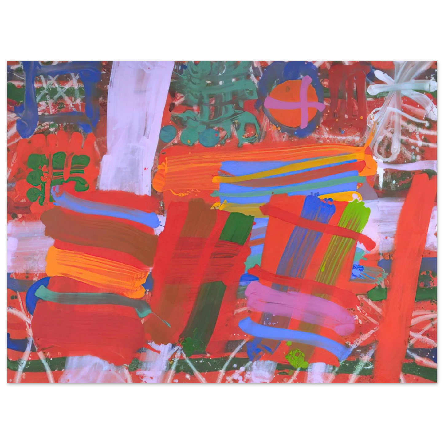 Albert Irvin - St. Germain - 1995  75x100 cm / 30x40inches Fine Art Poster