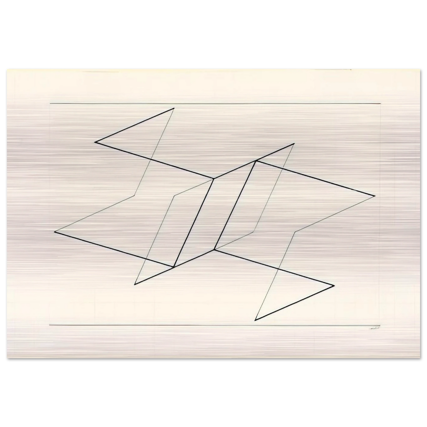 STRUCTURAL CONSTELLATION 1955 - Josef Albers Brushed Aluminum Print - 70x100 cm / 28x40 inches | Josef Albers Aluminum Print | Josef Albers Prints