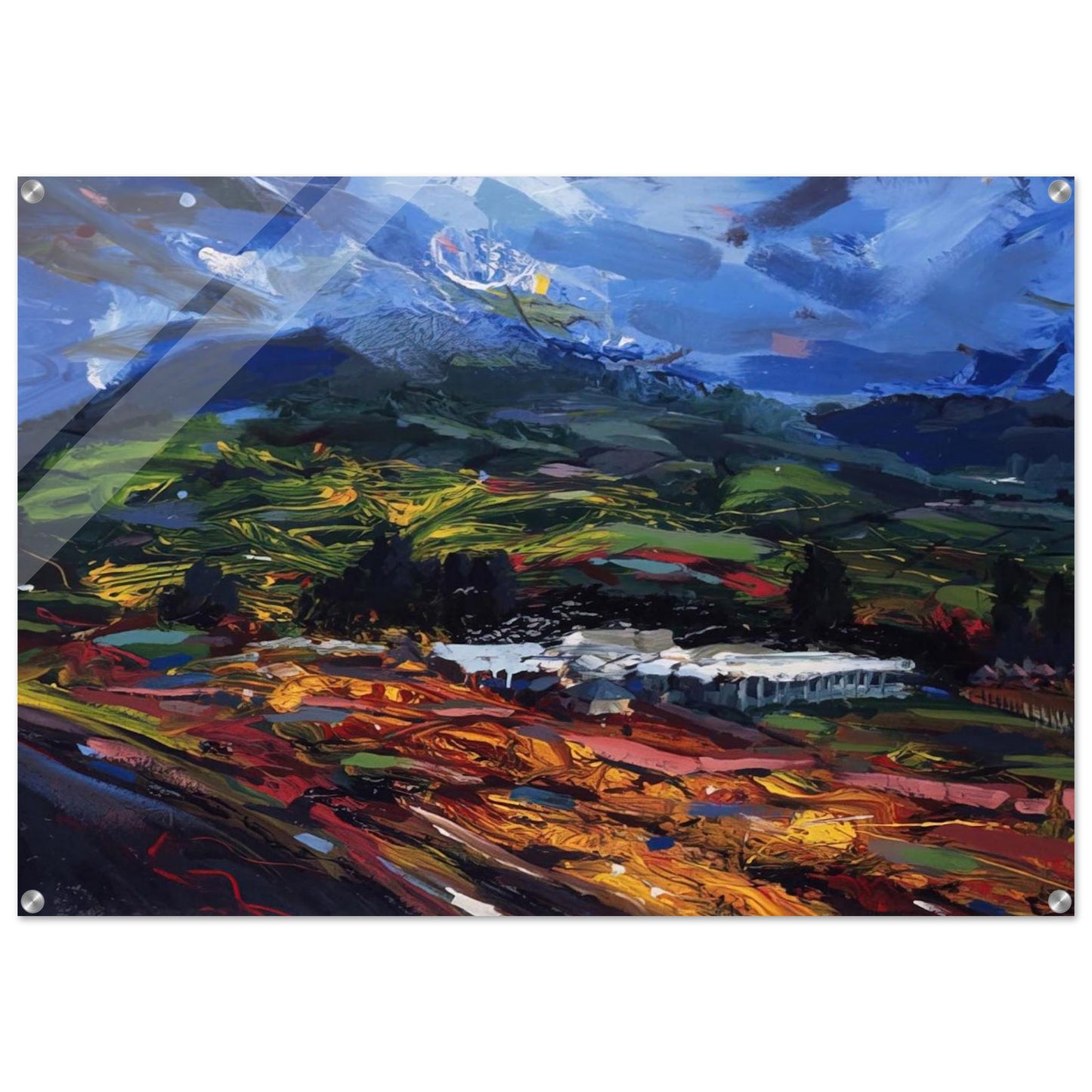 Untitled - Abstract Expressionism, Neo-Expressionism - Gebre Kristos Desta Acrylic Print - 70x100 cm / 28x40″ inches