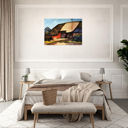 Small farm on Nistelrode - Piet Mondrian Acrylic Print - 70x100 cm / 28x40″ inches | Piet Mondrian Wall Art | Piet Mondrian Prints
