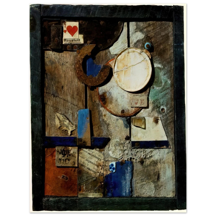 Kurt Schwitters - MERZBILD ROSSFETT 1919  75x100 cm / 30x40inches Fine Art Poster