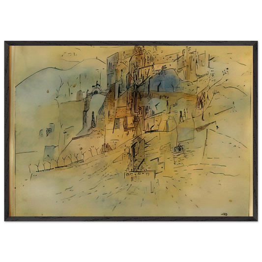 Cite - 1945 - Wols 70x100 cm / 28x40 inches Framed Art Print – Black Wooden Frame