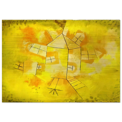 REVOLVING HOUSE 1921 - Paul Klee Brushed Aluminum Print - 70x100 cm / 28x40 inches | Paul Klee Aluminum Print | Paul Klee Prints