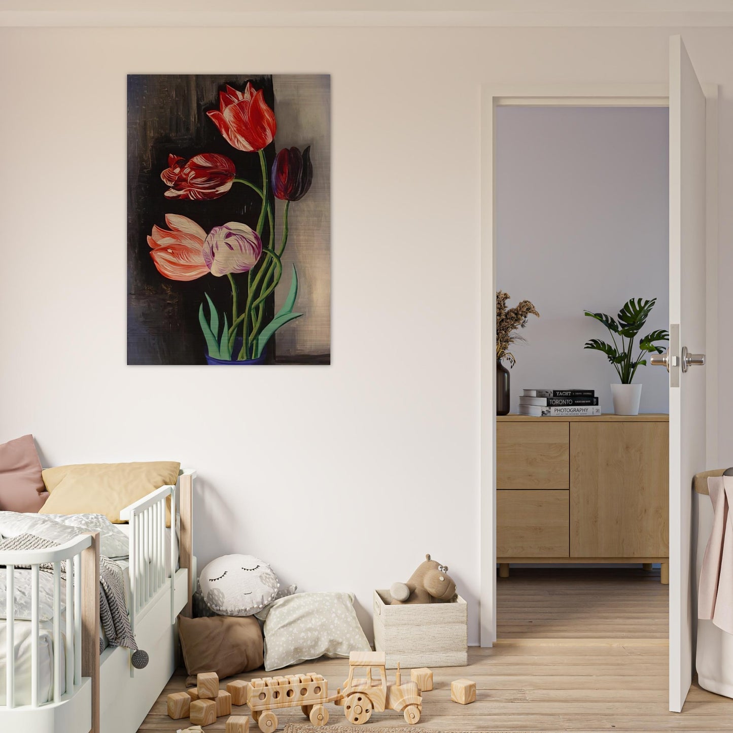 TULIPS - Moise Kisling Brushed Aluminum Print - 70x100 cm / 28x40 inches | Moise Kisling Aluminum Print | Moise Kisling Prints