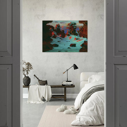 Sunset Effect - Arkhyp Kuindzhi Brushed Aluminum Print - 70x100 cm / 28x40 inches | Arkhyp Kuindzhi Aluminum Print | Arkhyp Kuindzhi Prints