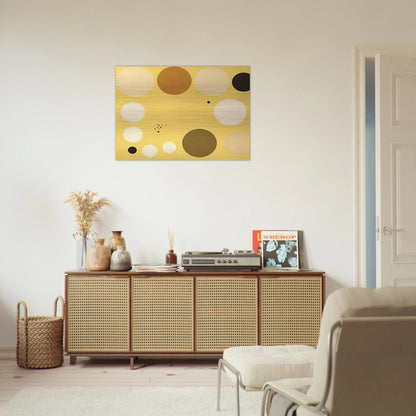 Carta celeste en amarillo n° 1 - 1953 1 - Lolo Soldevilla Brushed Aluminum Print - 70x100 cm / 28x40 inches | Lolo Soldevilla Aluminum Print | Lolo Soldevilla Prints