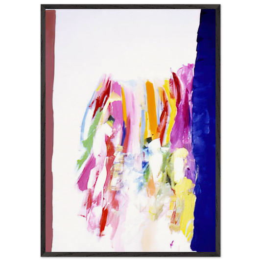 Jubilant Blue - 1972 - Ronnie Landfield 70x100 cm / 28x40 inches Framed Art Print – Black Wooden Frame