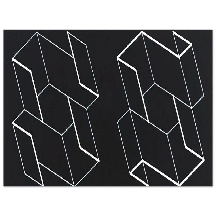 Josef Albers - DUO H 1966  75x100 cm / 30x40inches Fine Art Poster