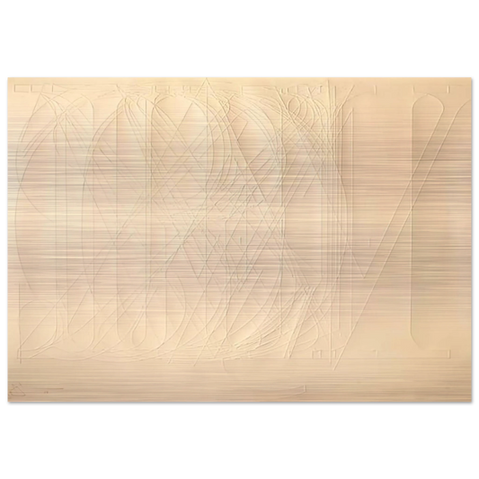 ALPHABET 1969 - Jasper Johns Brushed Aluminum Print - 70x100 cm / 28x40 inches | Jasper Johns Aluminum Print | Jasper Johns Prints