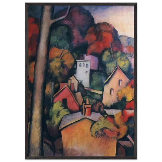 UPPER MANHATTAN - Thomas Hart Benton 70x100 cm / 28x40 inches Framed Art Print – Black Wooden Frame