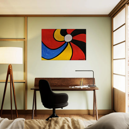 THE BIG WHEEL 1970 - Alexander Calder Brushed Aluminum Print - 70x100 cm / 28x40 inches | Alexander Calder Aluminum Print | Alexander Calder Prints