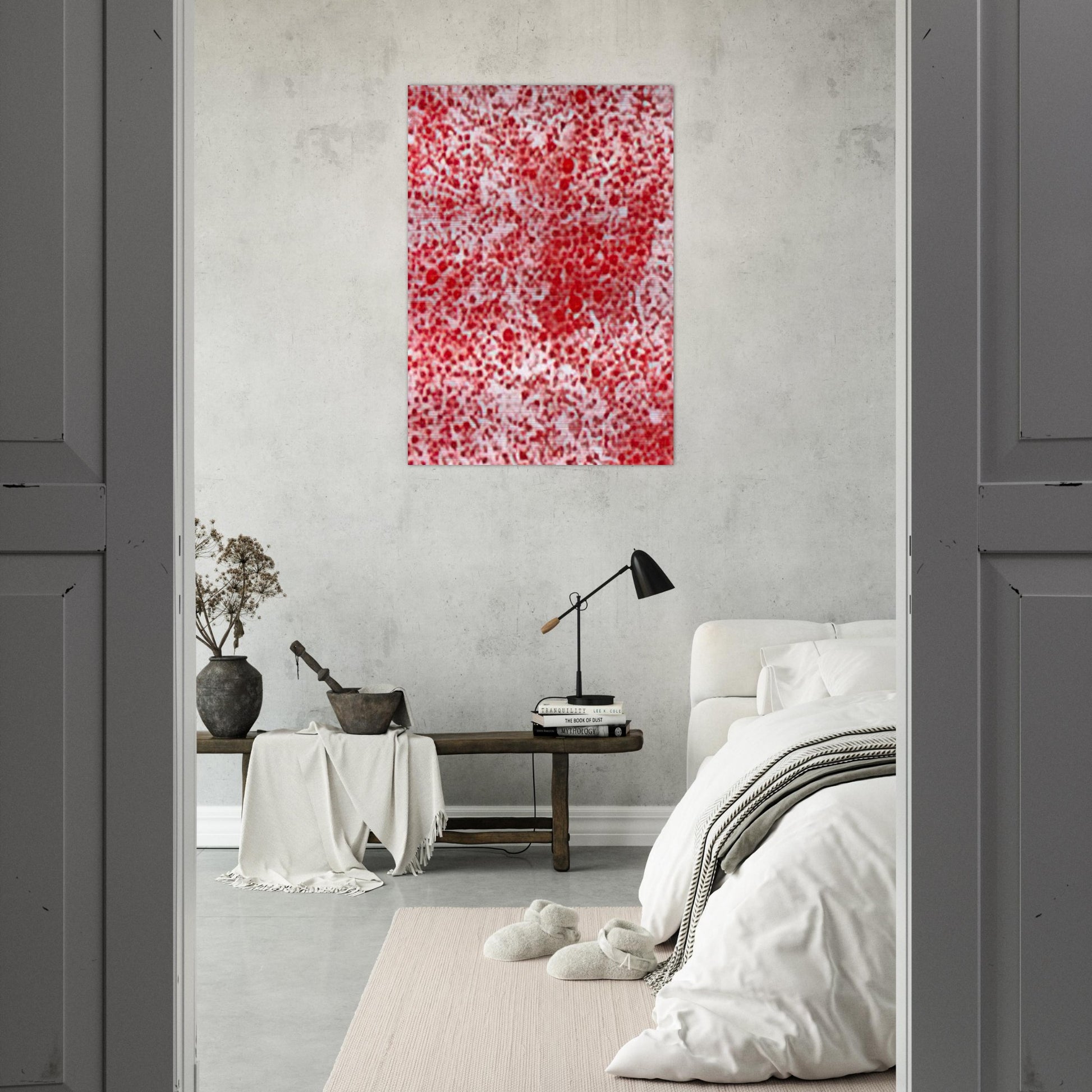 BEYOND THE END OF THE CENTURY 1987 - Yayoi Kusama Brushed Aluminum Print - 70x100 cm / 28x40 inches | Yayoi Kusama Aluminum Print | Yayoi Kusama Prints