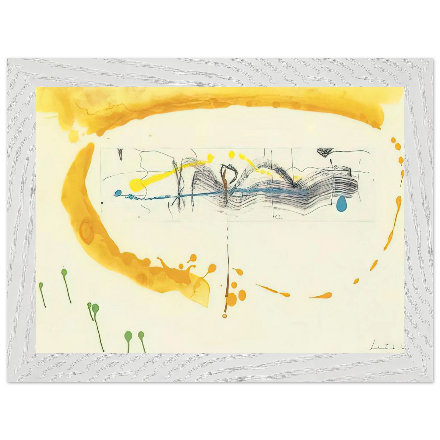 Helen Frankenthaler - Making Music - 2000 Wall art - 30x45 cm / 12x18 inches - Premium Wooden Framed Poster With Fine Art Paper-canvas - Wood frame