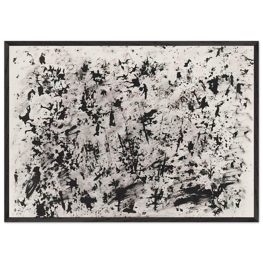 Untitled - 1962 N7 - Henri Michaux 70x100 cm / 28x40 inches Framed Art Print – Black Wooden Frame