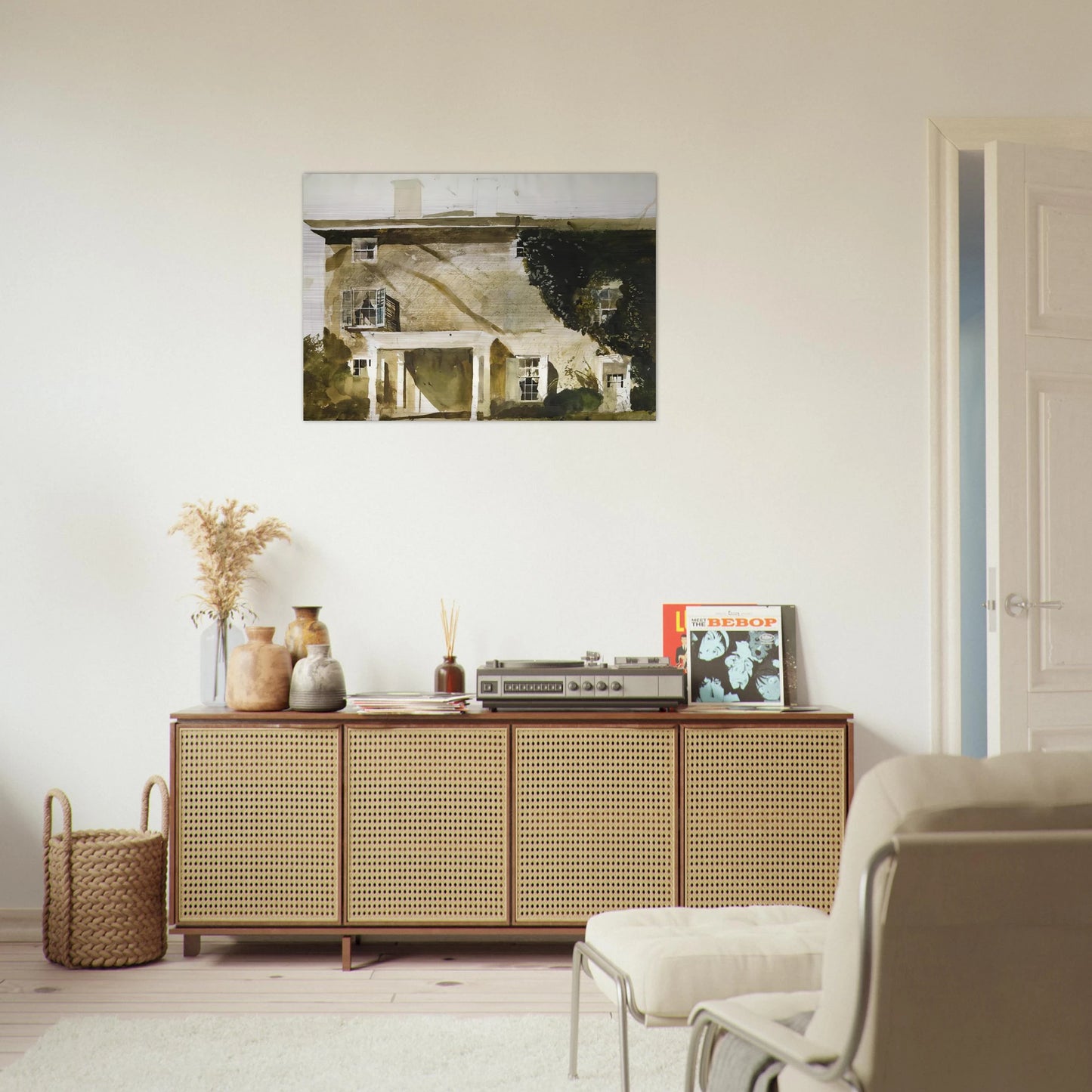 THE HATTON HOUSE 1967 - Andrew Wyeth Brushed Aluminum Print - 70x100 cm / 28x40 inches | Andrew Wyeth Aluminum Print | Andrew Wyeth Prints
