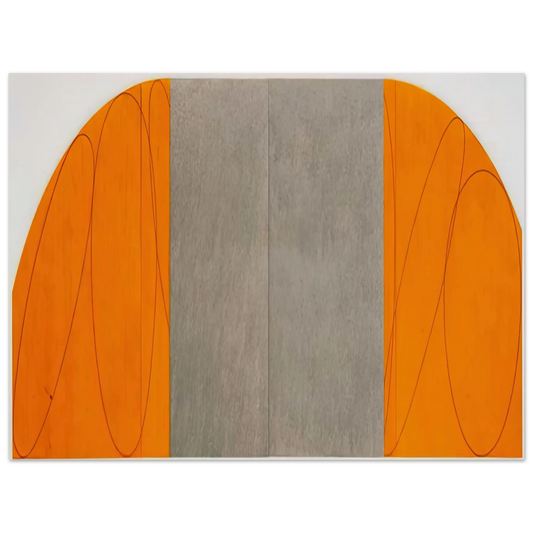Robert Mangold - CURVED PLANE FIGURE VIII 1995  75x100 cm / 30x40inches Fine Art Poster