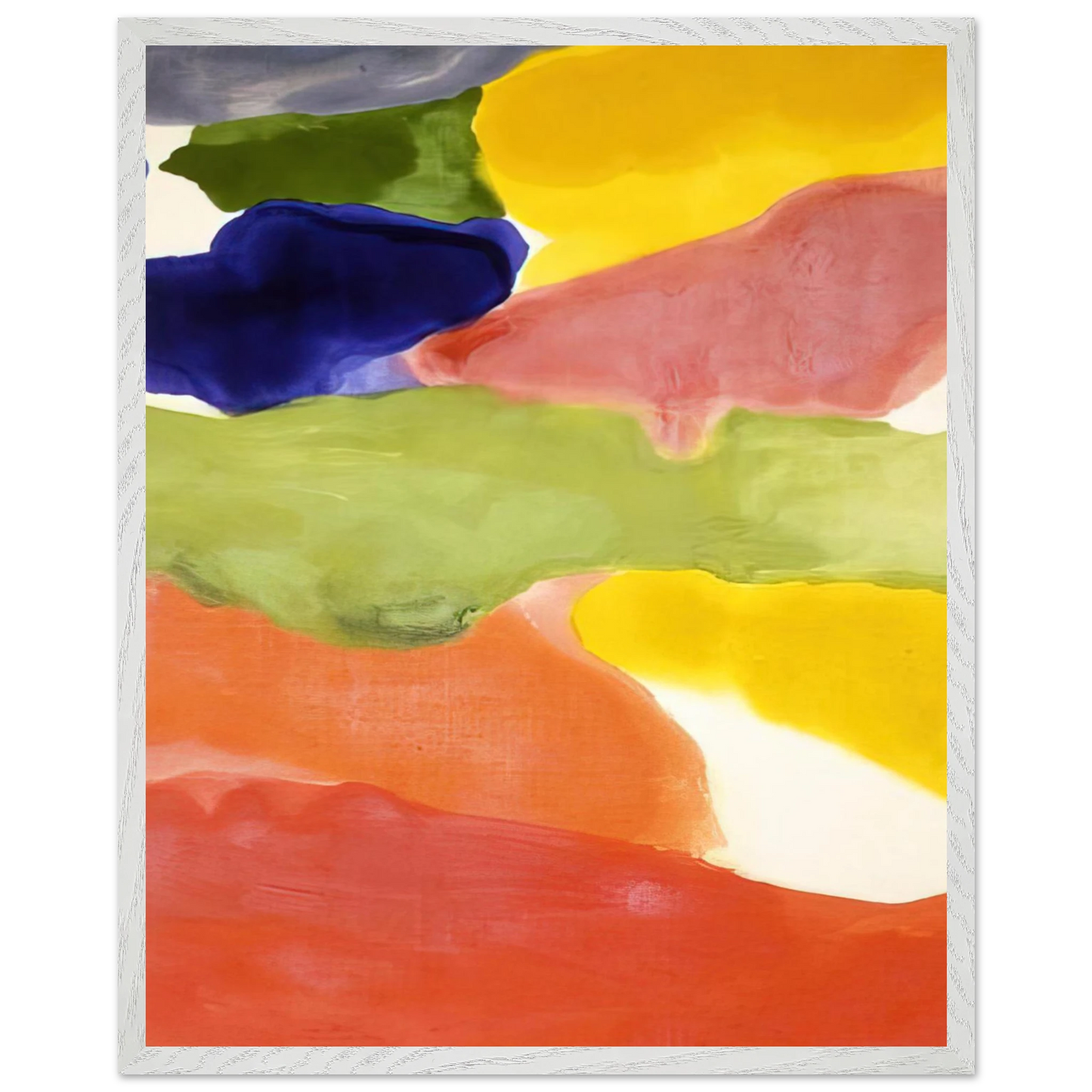 Helen Frankenthaler - Tutti-Fruitti - 1966 Wall art - 45x60 cm / 18x24 inches - Premium Wooden Framed Poster With Fine Art Paper-canvas - White frame