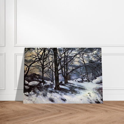 Melting Snow. Fontainbleau - Paul Cézanne Brushed Aluminum Print - 70x100 cm / 28x40 inches | Paul Cézanne Aluminum Print | Paul Cézanne Prints