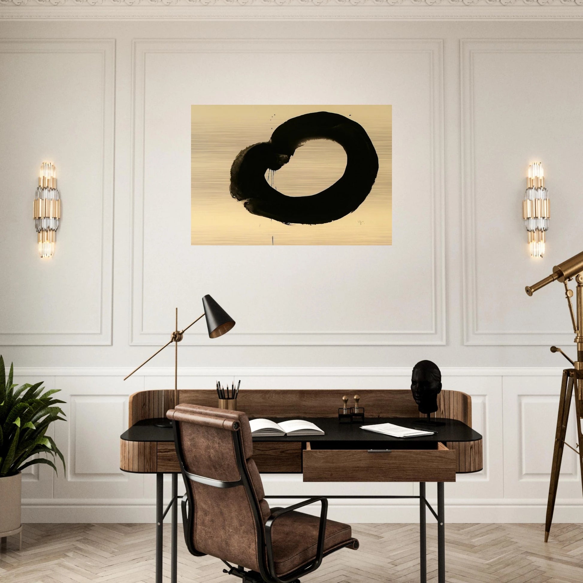 Untitled - Art Informel, Zen - Jiro Yoshihara Brushed Aluminum Print - 70x100 cm / 28x40 inches | Jiro Yoshihara Aluminum Print | Jiro Yoshihara Prints