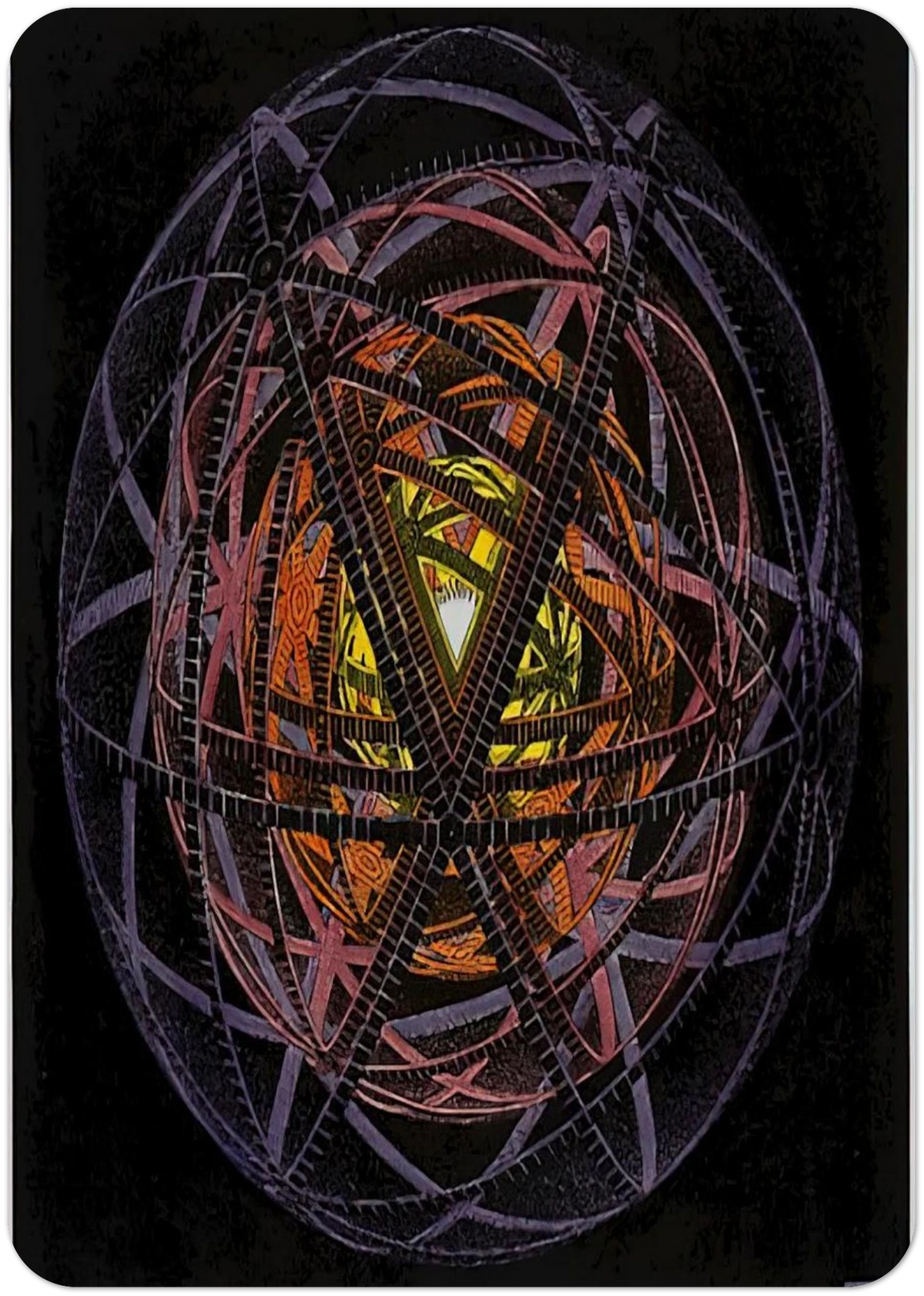 CONCENTRIC RINDS COLOUR By MC Escher Pack of 10 Post Cards | MC Escher Post Cards | A6 (10.5 x 14.8 cm) - 4.1 x 5.8 inches