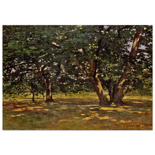 Fontainebleau Forest - claude monet Brushed Aluminum Print - 70x100 cm / 28x40 inches | claude monet Aluminum Print | claude monet Prints