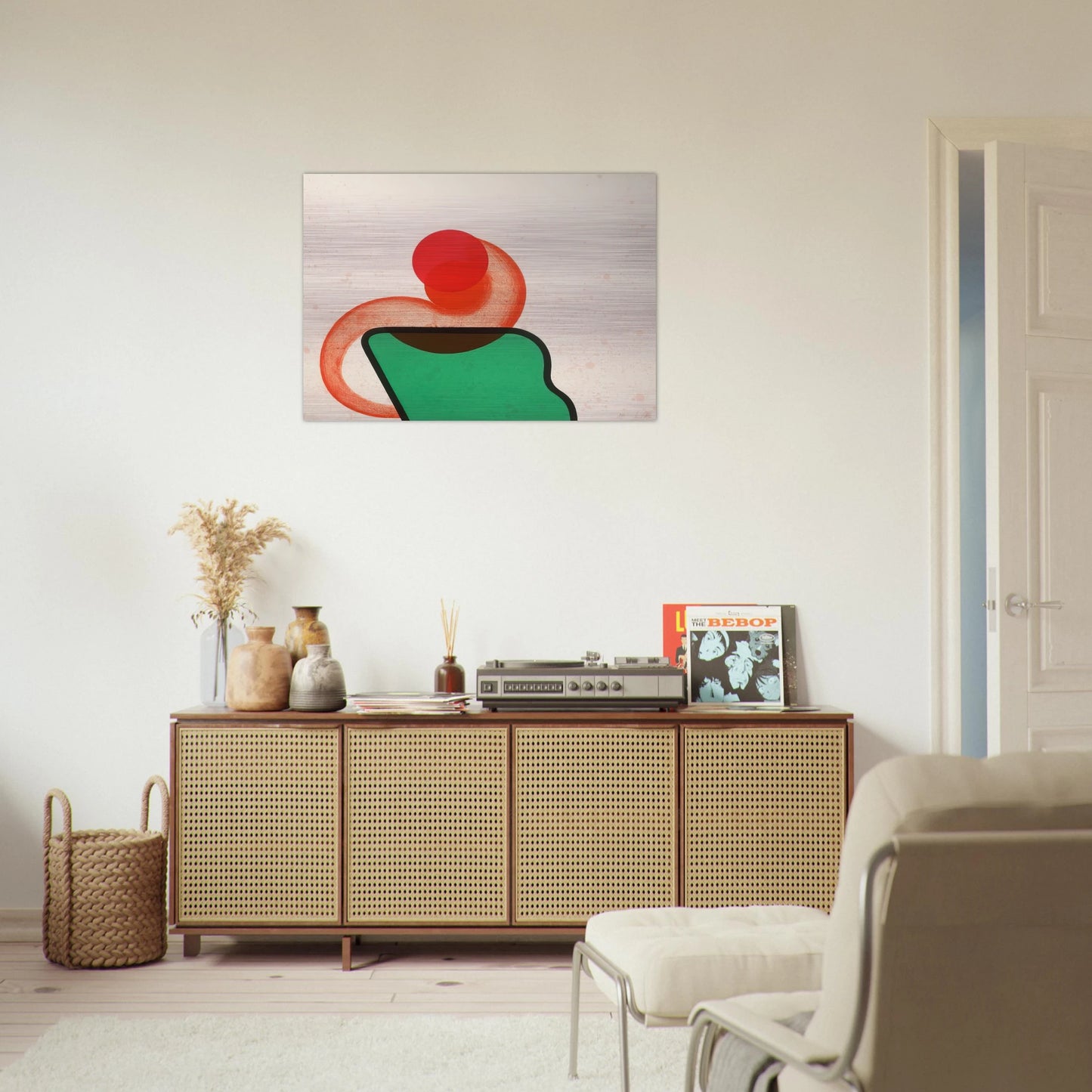 Bedroom - 1968 - Howard Hodgkin Brushed Aluminum Print - 70x100 cm / 28x40 inches | Howard Hodgkin Aluminum Print | Howard Hodgkin Prints