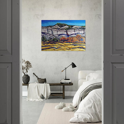 Ghost Ranch Painting - Georgia O'Keeffe Brushed Aluminum Print - 70x100 cm / 28x40 inches | Georgia O'Keeffe Aluminum Print | Georgia O'Keeffe Prints