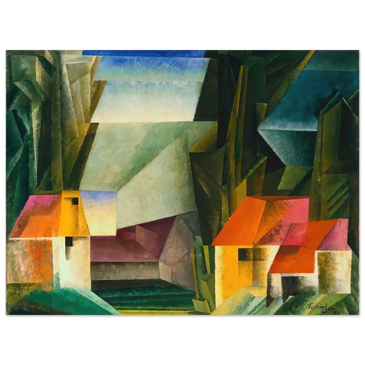 Lyonel Feininger - HOPFGARTEN 1920  75x100 cm / 30x40inches Fine Art Poster
