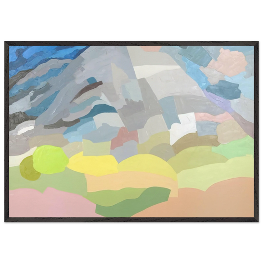 Mount Tamalpais - 1985 - Etel Adnan 70x100 cm / 28x40 inches Framed Art Print – Black Wooden Frame