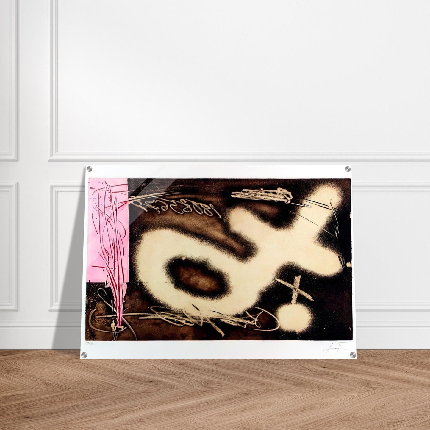EL P NDULO INM VIL I 1982 - Antoni Tapies Acrylic Print - 70x100 cm / 28x40″ inches