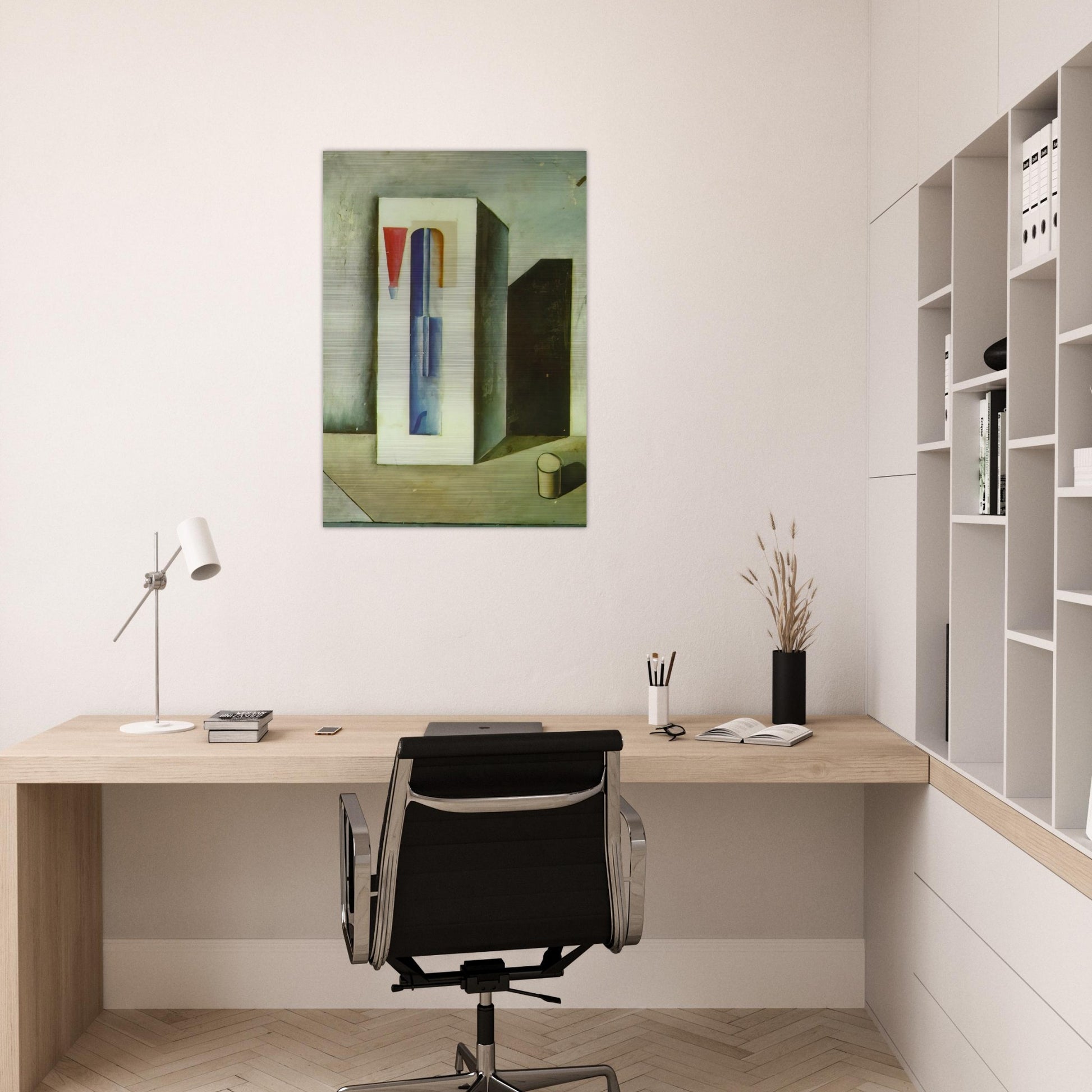 SIPHON AND SMALL BOTTLE OF RUM - Salvador Dali Brushed Aluminum Print - 70x100 cm / 28x40 inches | Salvador Dali Aluminum Print | Salvador Dali Prints
