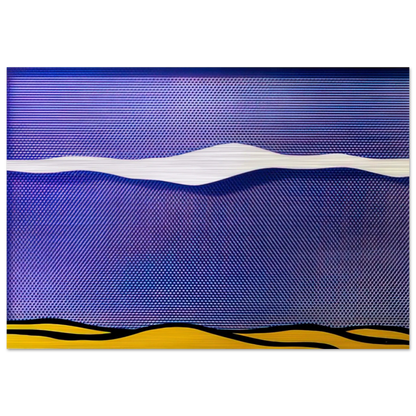 ARCTIC LANDSCAPE 1964 - Roy Lichtenstein Brushed Aluminum Print - 70x100 cm / 28x40 inches | Roy Lichtenstein Aluminum Print | Roy Lichtenstein Prints