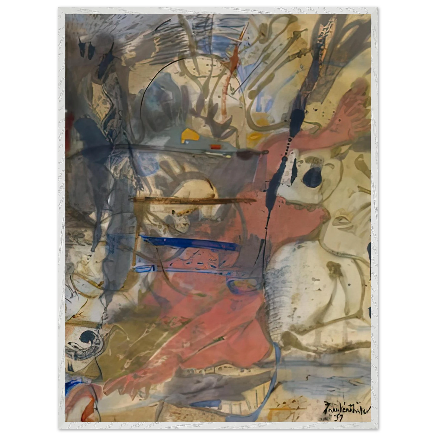 Helen Frankenthaler - Europa, 1957- Wall Art - 30x40 cm / 12x16 inches - Fine Art Poster-canvas - -