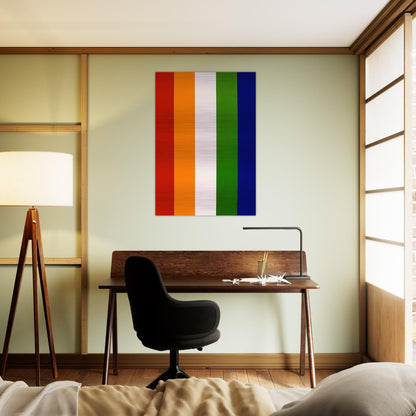 Red Orange White Green Blue - Ellsworth Kelly Brushed Aluminum Print - 70x100 cm / 28x40 inches | Ellsworth Kelly Aluminum Print | Ellsworth Kelly Prints
